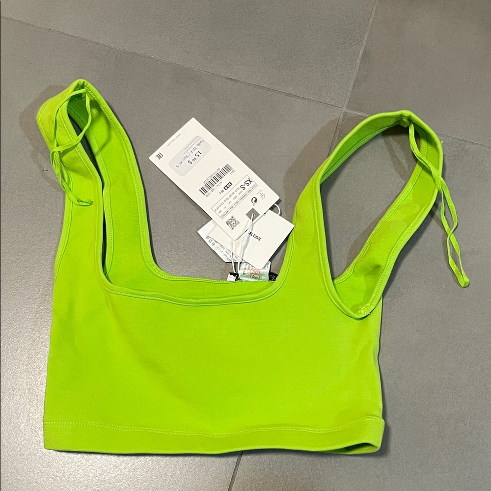 Zara Neon Lime Tank Top
